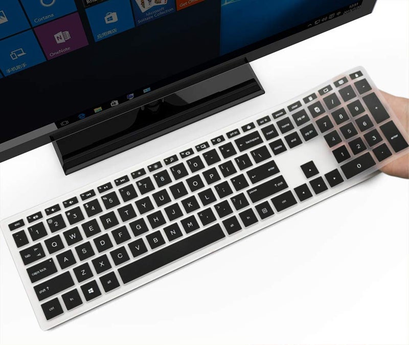 imComor Keyboard Cover for HP Pavilion 27 All in One PC, HP Pavilion 27-Xa0055Ng/0370Nd/0076Hk/0010Na, HP Pavilion 24-inch All in One PC, 24 Xa0002A/0300Nd/0051Hk, HP Pavilion All in One Accessories, Black - Image 1